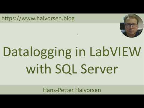 Datalogging in LabVIEW with SQL Server