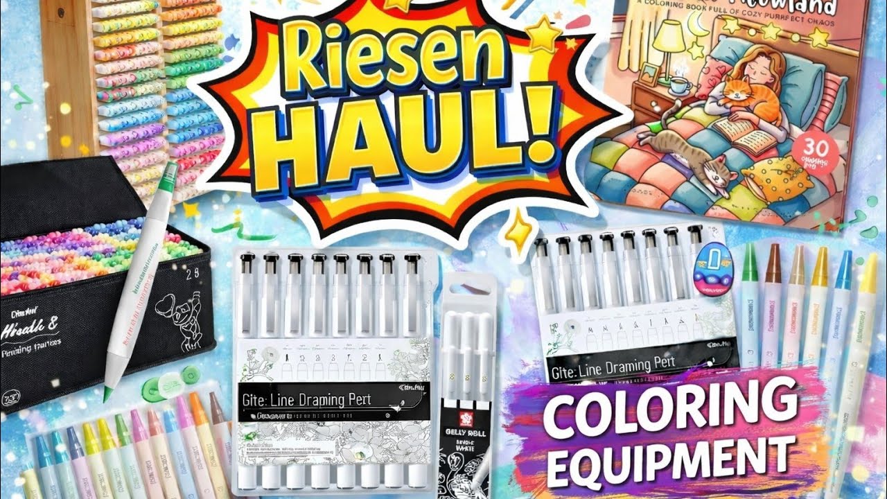 Riesen Coloring Haul 🎨✨ | Mein neues Color Equipment | Ausmalen & Kreativ-Zubehör