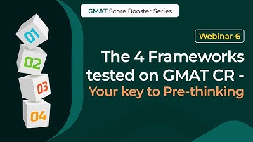 The 4 Frameworks tested on GMAT CR - Your key to Pre-thinking | GMAT Verbal