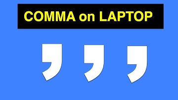 How To Type Comma In Laptop [ , ] - Quickly