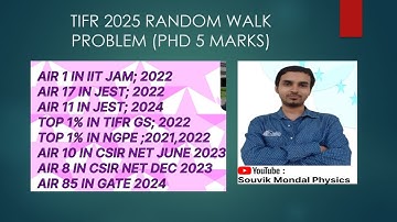 TIFR 2025 PhD Solution. Random walk problem. TIFR 2025. #csirnetphysics  #tifrphysics