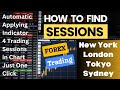 Forex Trading Sessions Secrets | New York London Tokyo Sydney Seasons Indicator Just one click Apply