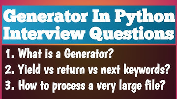 generator interview questions and answers in python | what is generator in python?