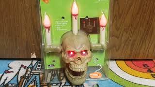 Halloween Animated Singing Candelabra Skull