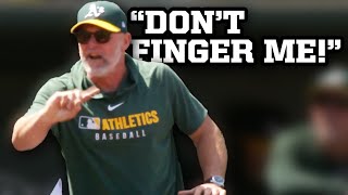 Mark Kotsay had a long walk after he yelled at the umpire for fingering him, a breakdown