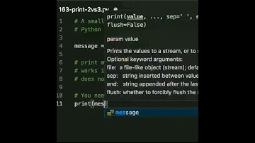 One of the most noticable difference between the two versions of Python