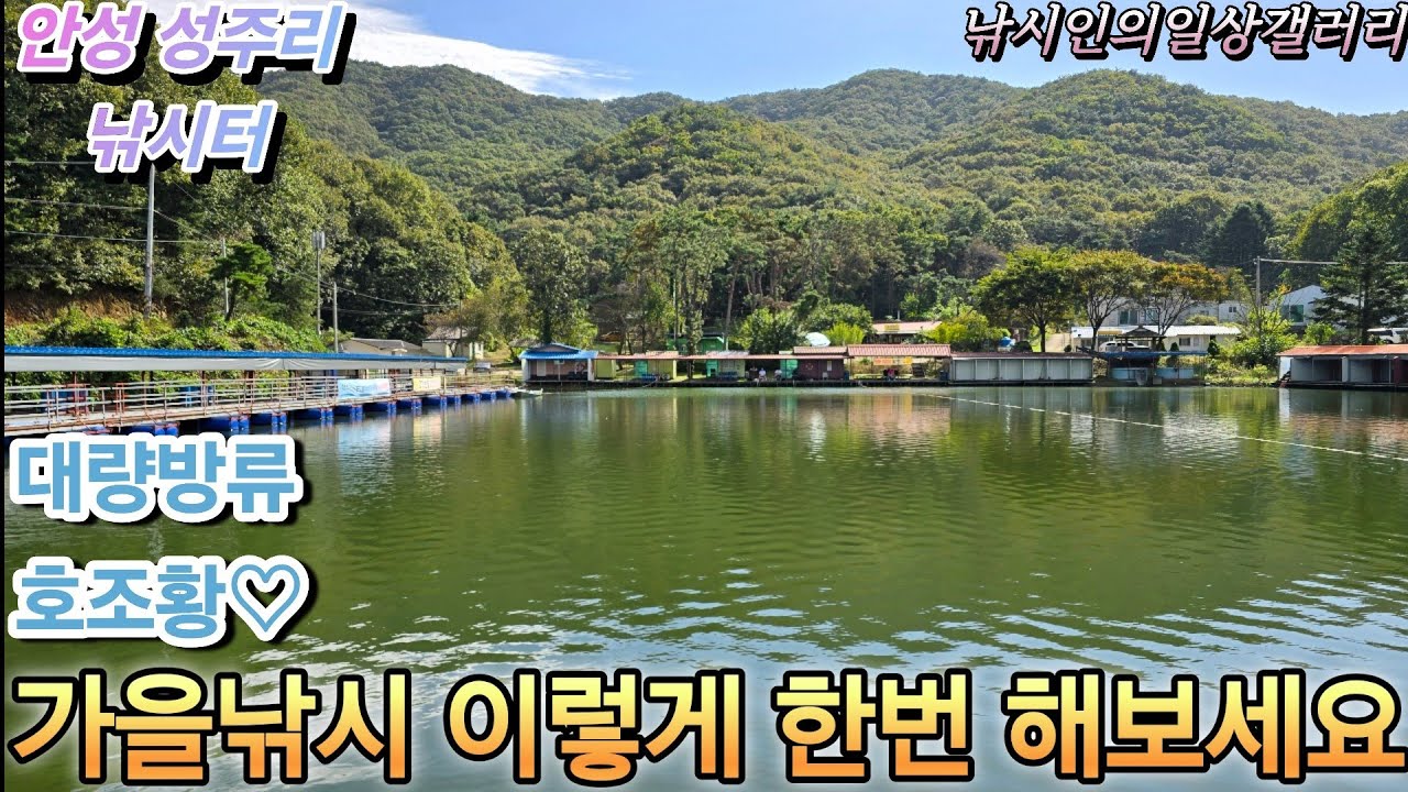 가을낚시 이렇게 한번해보세요(성주리낚시터)