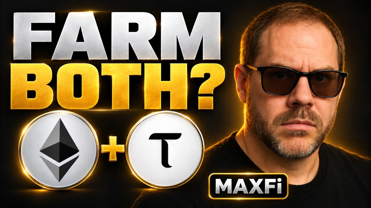 A man on a nyoutube thumbnail with an ethereum and Bittensor logo