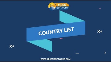 Country List in Mukti Software
