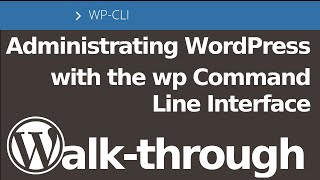 Administrating WordPress with the WP CLI