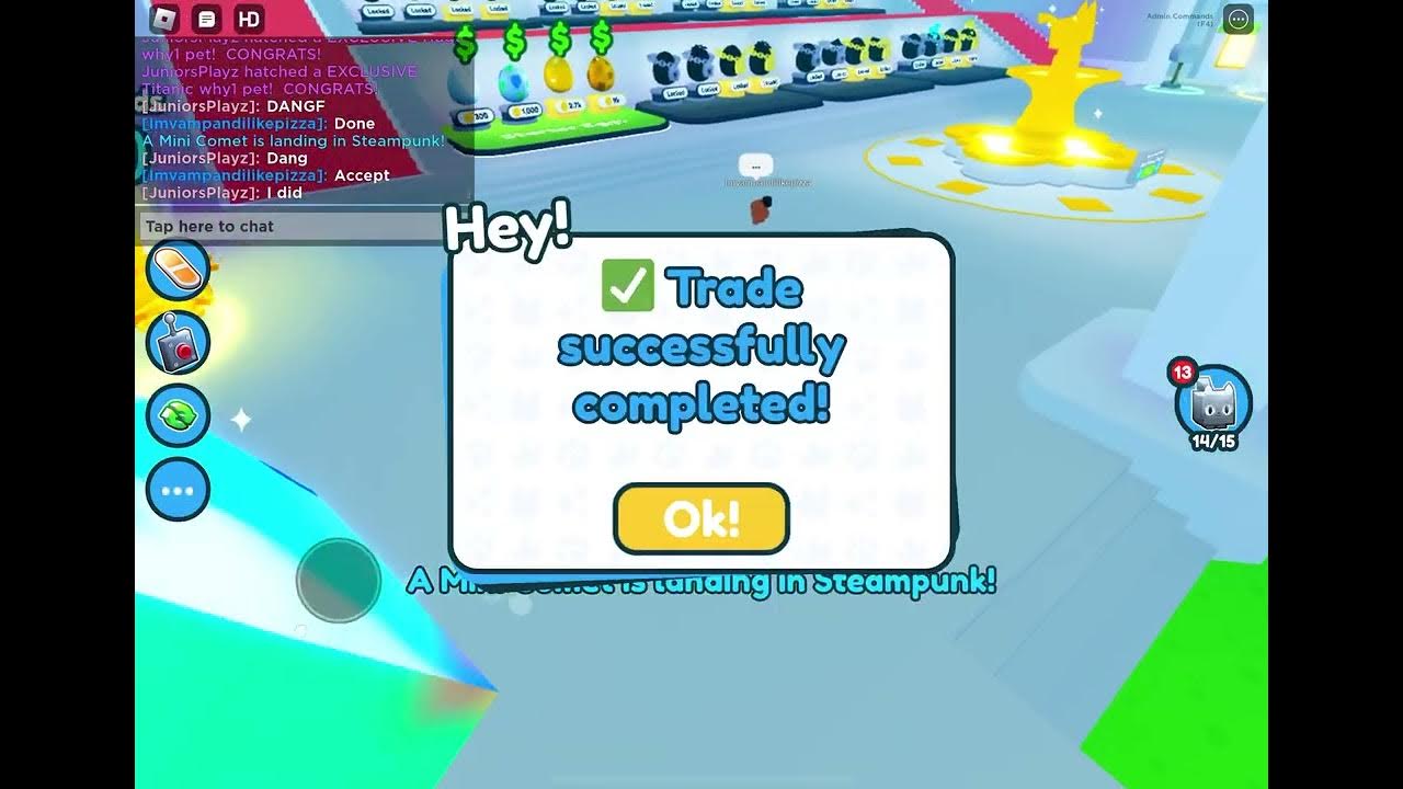 Playing fake pet simulator x my friend gave me op pets YouTube