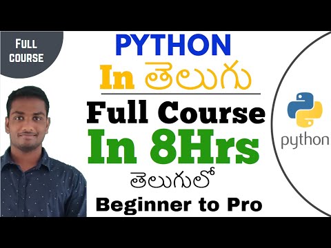Python Tutorial in 8Hrs in Telugu | Learn Python in Telugu | Full Course | Beginners