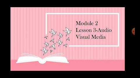 PC213 MODULE 2 LESSON 3 AUDIO VISUAL MEDIA