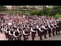 EDINBURGH PIPE BAND CHAMPIONSHIP 2019.MASSED BAND PARADE AND CHIEFTAIN'S ADDRESS