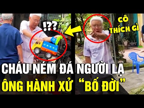 Video Cháu 'NÉM GẠCH' vào xe máy người khác, Ông ra chống... - youtube