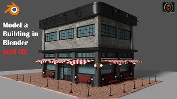 How to Model a Building part 2 of 3 | Blender 3d modeling.