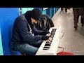 Jazz piano in the Paris Metro - street music