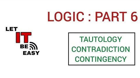 Tautology | Contradiction | Contingency | Logic Part : 6 | Mathematical logic | @Alfiya12