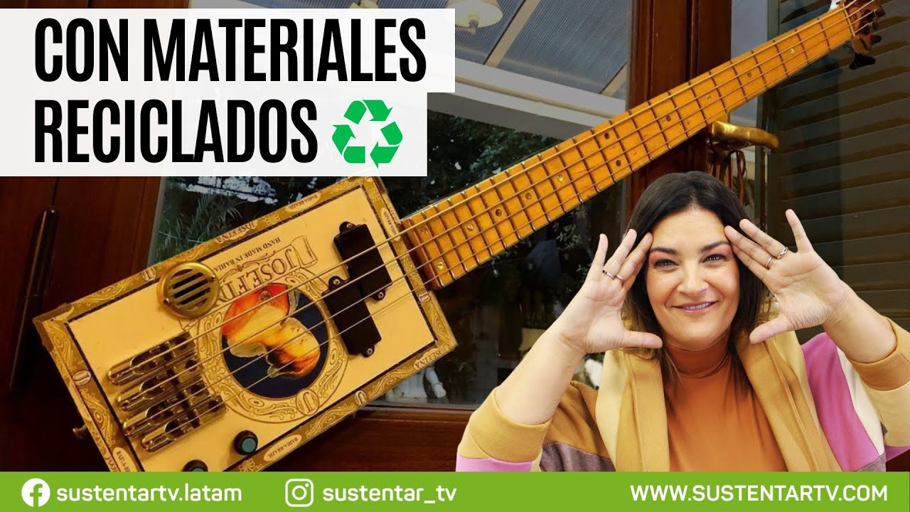 Hace instrumentos musicales de cuerda con materiales reciclados y el