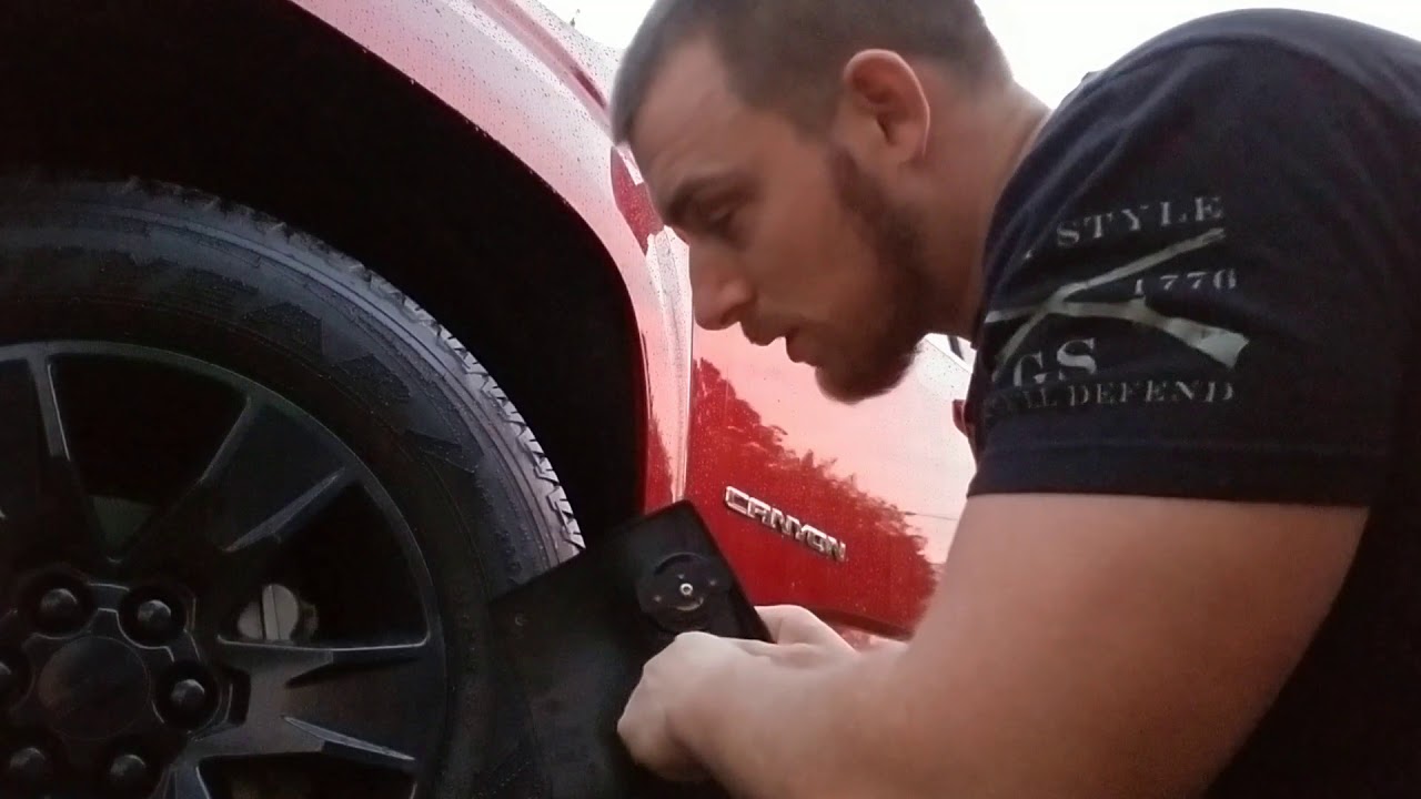 Wearhertech no drill digital fit mud flap install/review 2017 GMC Canyon