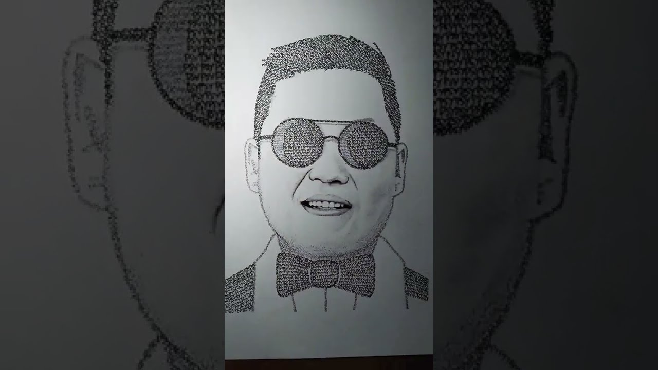 DRAWING PSY typography art || drawing PSY THAT THAT