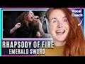 Emerald Sword Is A Symphonic Metal ANTHEM Rhapsody Of Fire Fabio Lione Vocal Coach Analysis 