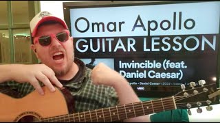 How To Play Invincible - Omar Apollo Daniel Caesar Guitar Tutorial (Beginner Lesson!)