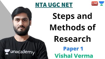Steps and Methods of Research | Paper 1 | Unacademy Live - NTA UGC NET | Vishal Verma