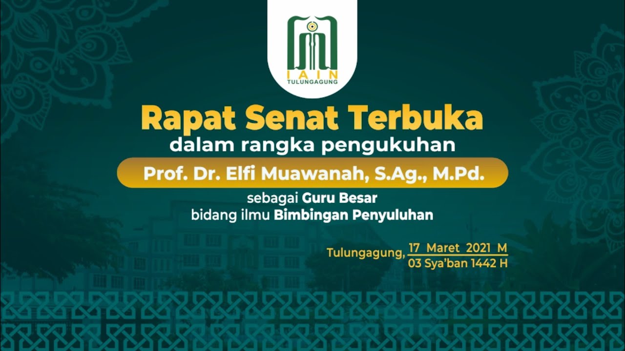 Pengukuhan Guru Besar Prof. Dr. Elfi Muawanah,S.Ag., M.Pd.