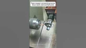 Pure copper connecting screw#cnc #cncmachine #cncturning #lathe #tornado #milling#drlling