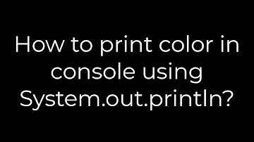 Java :How to print color in console using System.out.println?(5solution)