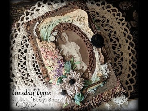An Old Fashioned Girl Junk Journal scrapbook paper