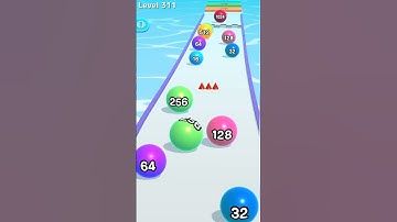 Run ball 2048 Gameplay (ios Android)  #runball #gameplay #1 all levels #1k  #shorts