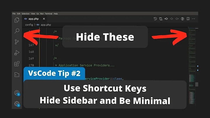 VSCode Tip #2 - Use Shortcut Keys, Hide Sidebar and Be Minimal