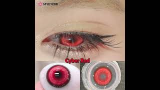 MYEYEBB Blind Cyber Red Cosplay Colored Contact Lenses | 6 months⁠  #colorcontactlenses