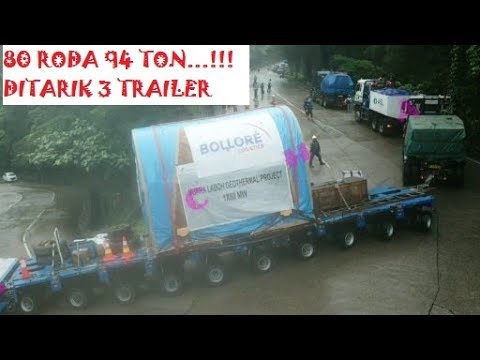 Video DRONE Detik detik 3 truck trailer membawa muatan 94ton melewati Sitinjau Lauik