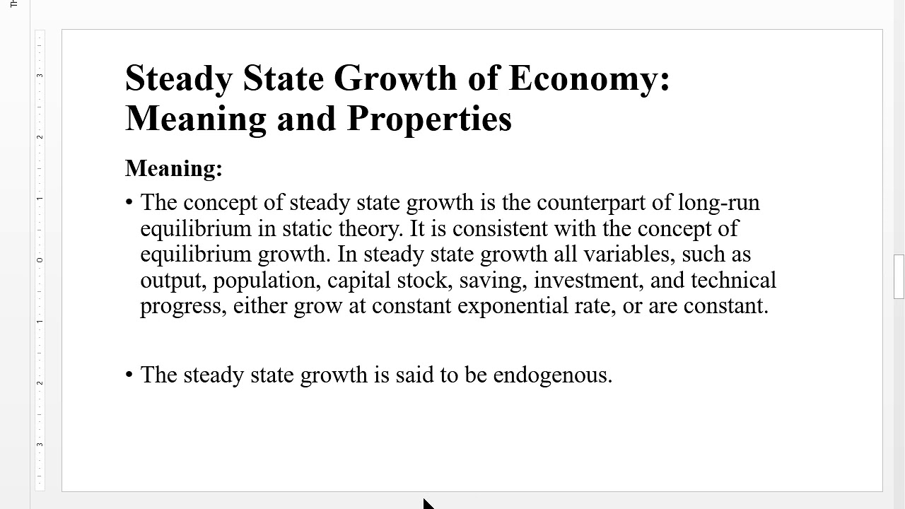Lecture 3 Steady State Growth in Keynesian Economy YouTube