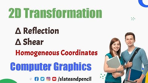 Transformation: Reflection|Shear|Homogeneous coordinates|Computer graphics Malayalam