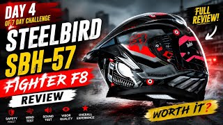 🔥Steelbird Sbh 57 Figher f8 helmet Complete Review 😱🔥