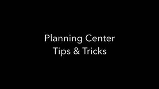 Planning Center Tips, Tricks & Hacks w/ Aaron Stewart
