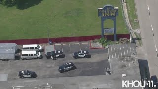 Raw aerial video: HPD investigating N Houston shooting