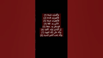 سورة العاديات (١-٨)