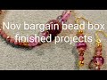 November Bargain Bead Box - what I made!