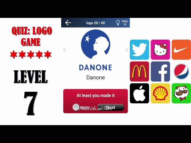 Quiz: Logo Game Level 7 - All Answers - Walkthrough ( By Lemmings at work )  