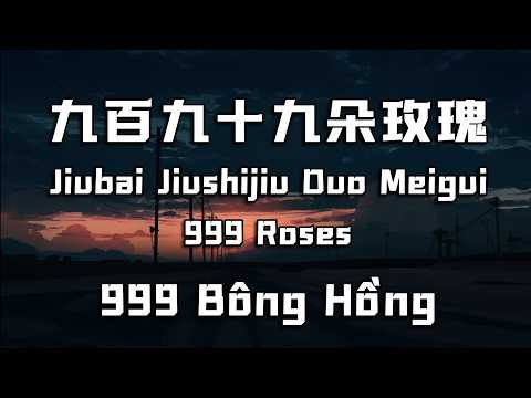 落日微醺 - 九百九十九朵玫瑰 (R&B)｜999 Roses｜999 Bông Hồng｜Chinese, Pinyin & Vietsub & English Translation 歌词英文翻译