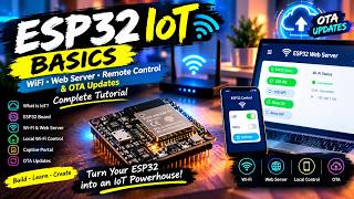 IoT Basics with ESP32 🚀 WiFi, Web Servers, Local Control & OTA Updates | Complete Tutorial