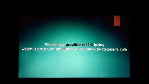 Solving determinant,Cramer