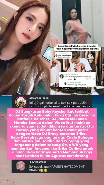 DJ Beby Keysha Ikut Parodikan Kehamilan Erika Carlina Bersama Nathalie Holscher dan DJ Panda