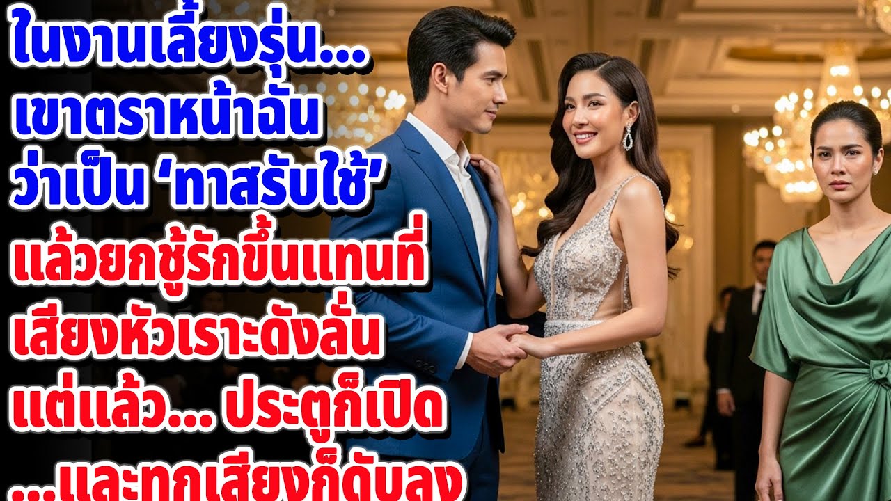 สามีตราหน้าฉันว่าเป็น ‘ทาสรับใช้’ 💔 กลางงานเลี้ยงรุ่น... แต่แล้วประตูก็เปิดออก ✨