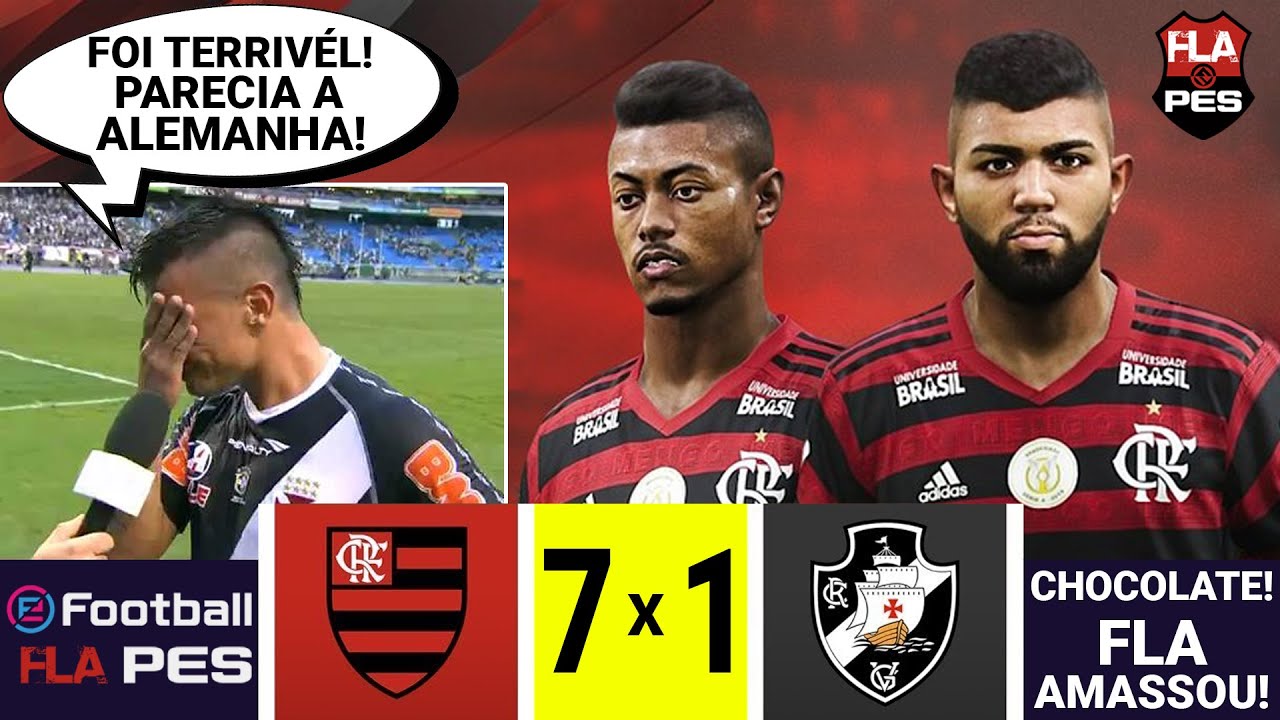 Flamengo 7 x 1 Vasco GOLEADA HISTÓRICA! [PES] YouTube